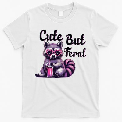 Cute But Feral Raccoon Funny Meme T-Shirt