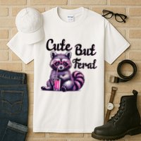 Cute But Feral Raccoon Funny Meme Tall T-Shirt
