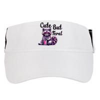 Cute But Feral Raccoon Funny Meme Adult Drive Performance Visor