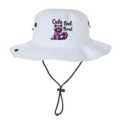 Cute But Feral Raccoon Funny Meme Bucket Hat