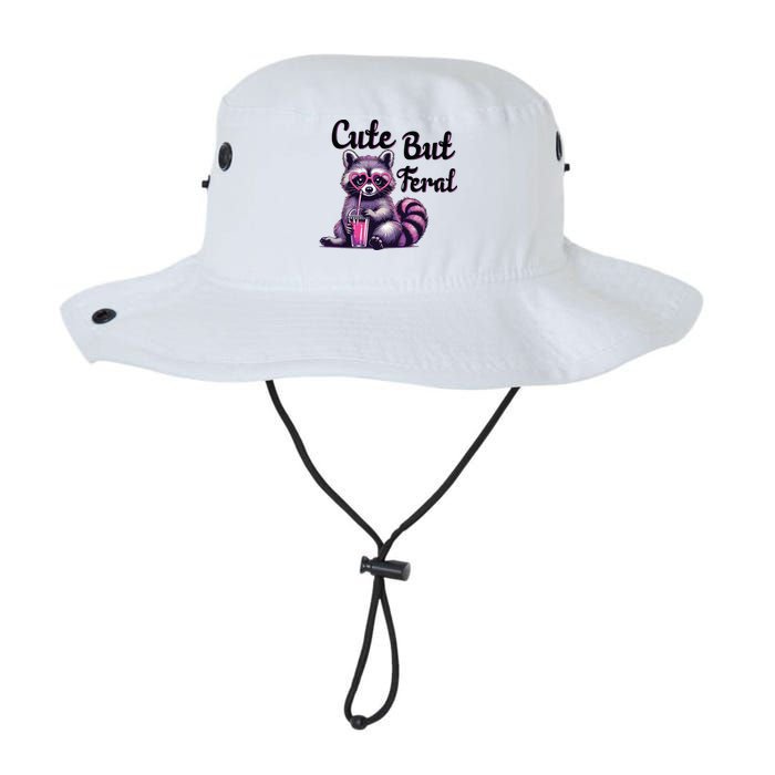 Cute But Feral Raccoon Funny Meme Bucket Hat