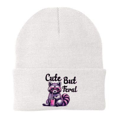 Cute But Feral Raccoon Funny Meme Beanie