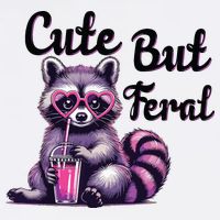 Cute But Feral Raccoon Funny Meme Magnet