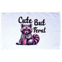 Cute But Feral Raccoon Funny Meme Microfiber Hand Towel