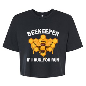 Cool Beekeeper For Men Women Honeybee Beekeeping Bee Lover Bella+Canvas Jersey Crop Tee