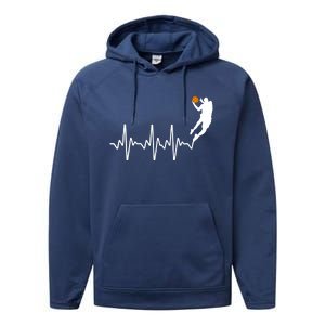 Cute Basketball For Player Coach Basketball Lovers Performance Fleece Hoodie