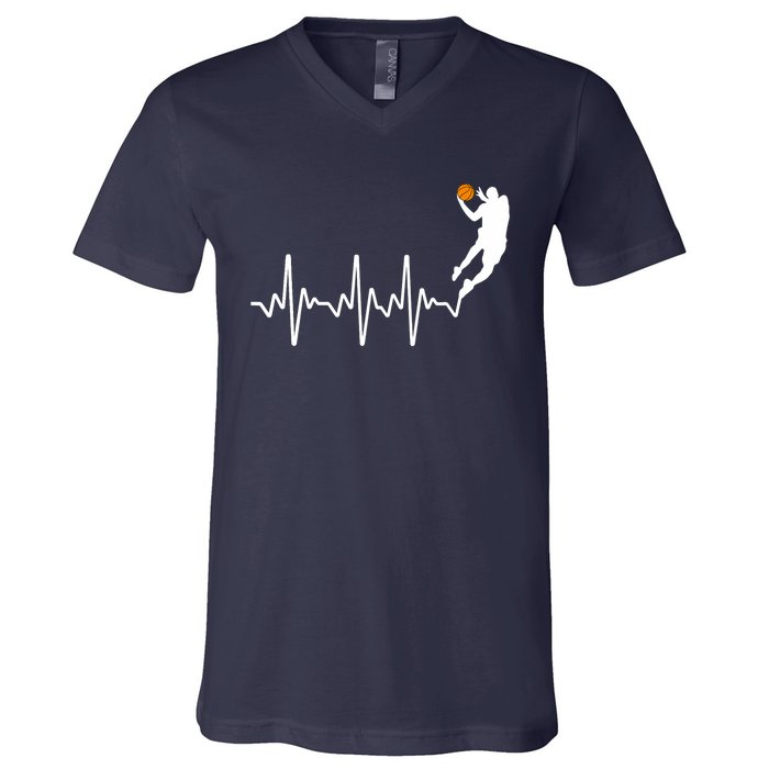 Cute Basketball For Player Coach Basketball Lovers V-Neck T-Shirt