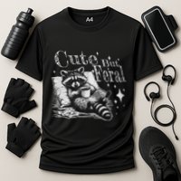 Cute But Feral Funny Raccoon Meme Love Coffee Gift Cooling Performance Crew T-Shirt