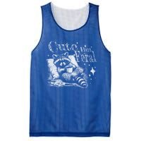 Cute But Feral Funny Raccoon Meme Love Coffee Gift Mesh Reversible Basketball Jersey Tank