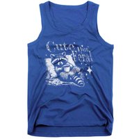 Cute But Feral Funny Raccoon Meme Love Coffee Gift Tank Top