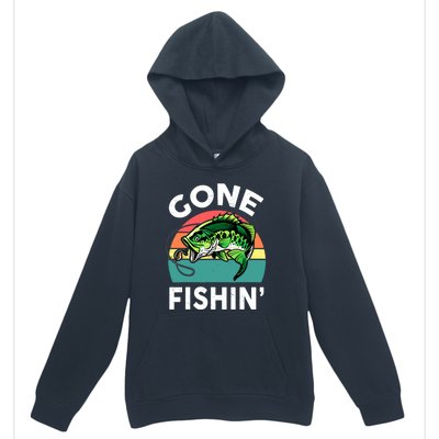 Cool Bass Fish Dad Gone Fishing Papa Funny Gift Urban Pullover Hoodie