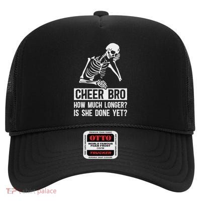 Cheer Brother Funny Cheerleader Brother Cheerleading Brother High Crown Mesh Back Trucker Hat