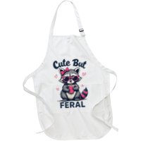 Cute But Feral Girl Summer Raccoon Funny Women Apron
