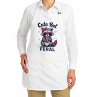 Cute But Feral Girl Summer Raccoon Funny Women Apron