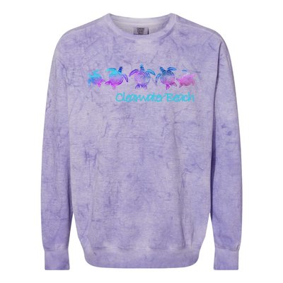 Clearwater Beach Fl Beach Design / Tribal Turtle Gift Meaningful Gift Colorblast Crewneck Sweatshirt