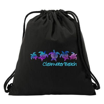Clearwater Beach Fl Beach Design / Tribal Turtle Gift Meaningful Gift Drawstring Bag