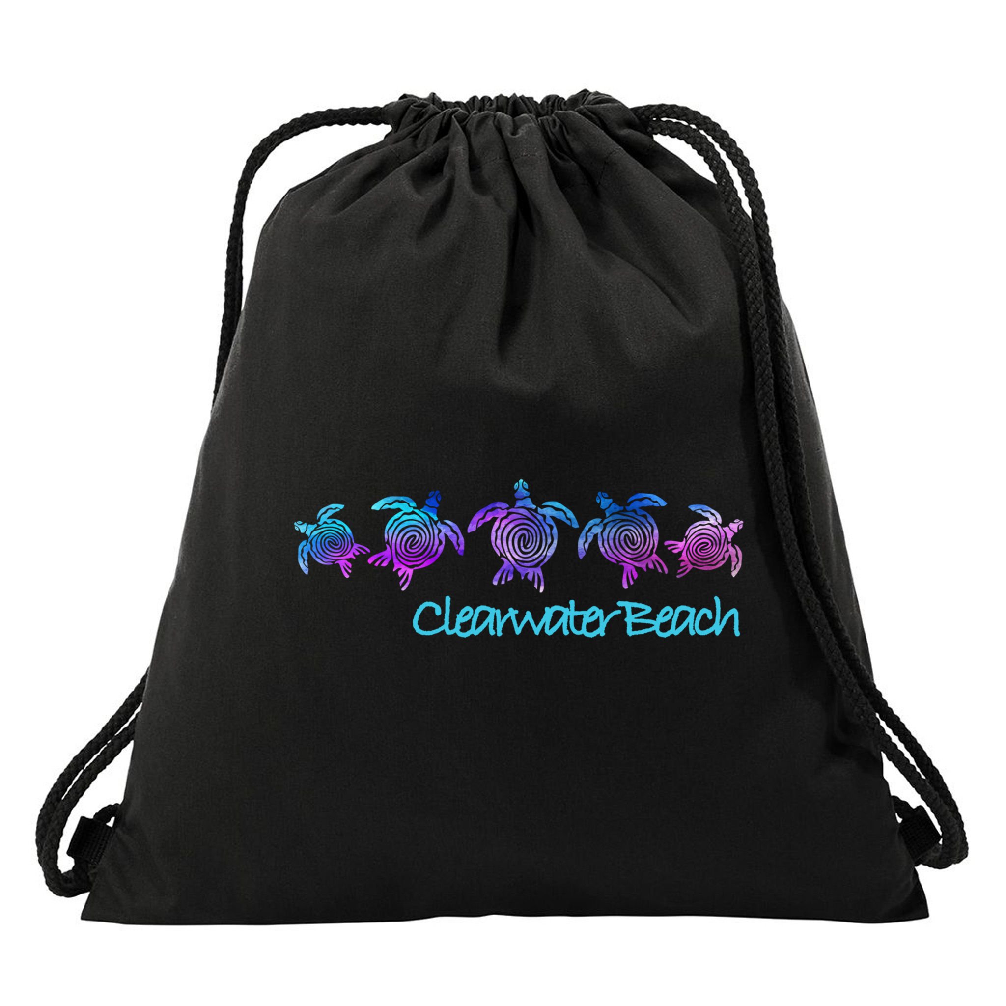 Clearwater Beach Fl Beach Design / Tribal Turtle Gift Meaningful Gift Drawstring Bag