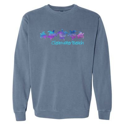 Clearwater Beach Fl Beach Design / Tribal Turtle Gift Meaningful Gift Garment-Dyed Sweatshirt