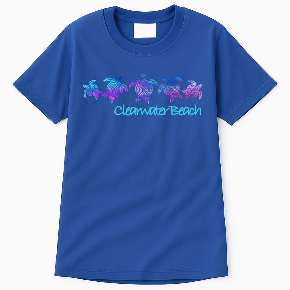Clearwater Beach Fl Beach Design / Tribal Turtle Gift Meaningful Gift Tall T-Shirt