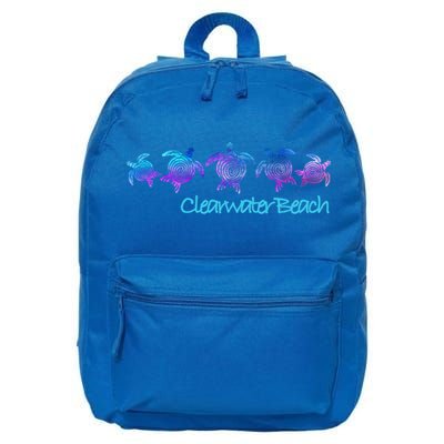 Clearwater Beach Fl Beach Design / Tribal Turtle Gift Meaningful Gift 16 in Basic Backpack
