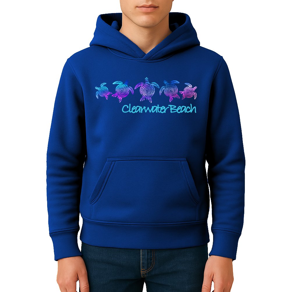 Clearwater Beach Fl Beach Design / Tribal Turtle Gift Meaningful Gift Kids Hoodie