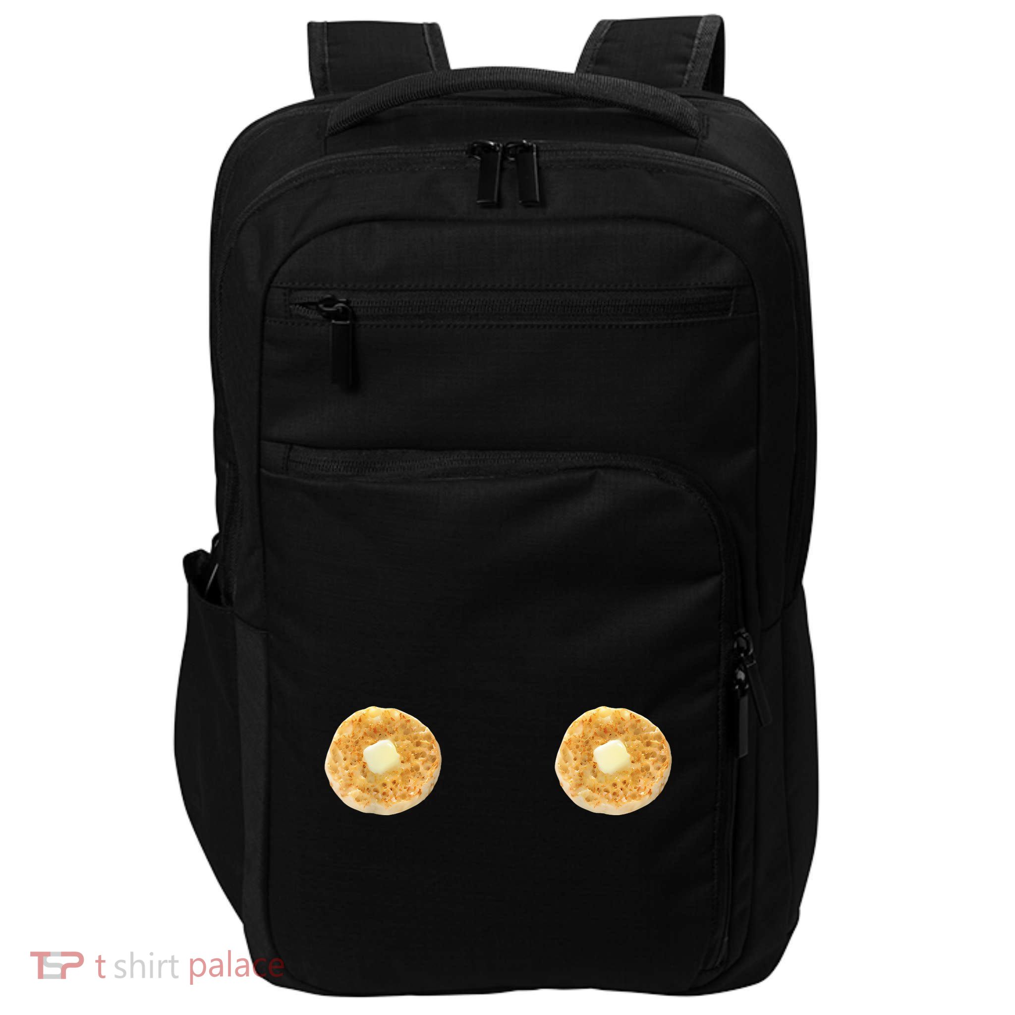 Crumpets British Food Humor Funny Pair Of Crumpets Impact Tech Backpack
