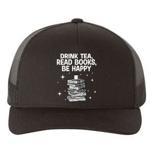 Cool Books For Men Women Tea Book Lovers Reading Bookworm Yupoong Adult 5-Panel Trucker Hat