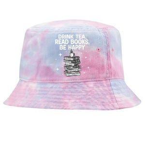 Cool Books For Men Women Tea Book Lovers Reading Bookworm Tie-Dyed Bucket Hat