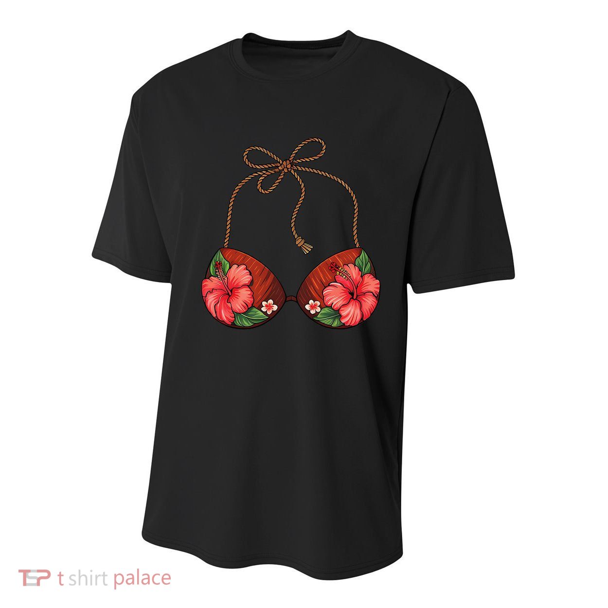 Coconut Bra Flower Boobs Funny Coconut Summer Aloha Beach Youth Performance Sprint T-Shirt
