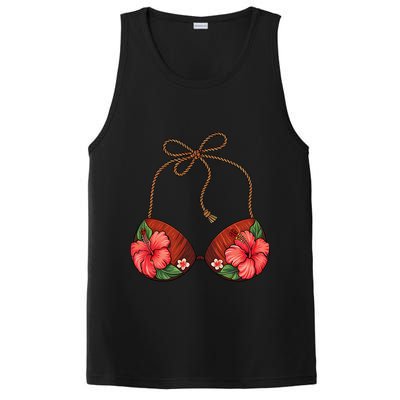 Coconut Bra Flower Boobs Funny Coconut Summer Aloha Beach PosiCharge Competitor Tank