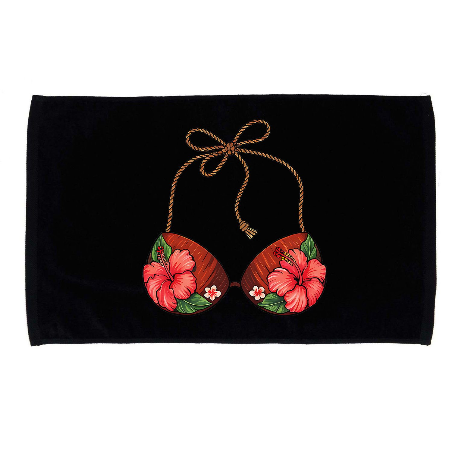 Coconut Bra Flower Boobs Funny Coconut Summer Aloha Beach Microfiber Hand Towel
