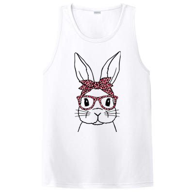 Cute Bunny Face Leopard Glasses Headband Happy Easter Day PosiCharge Competitor Tank