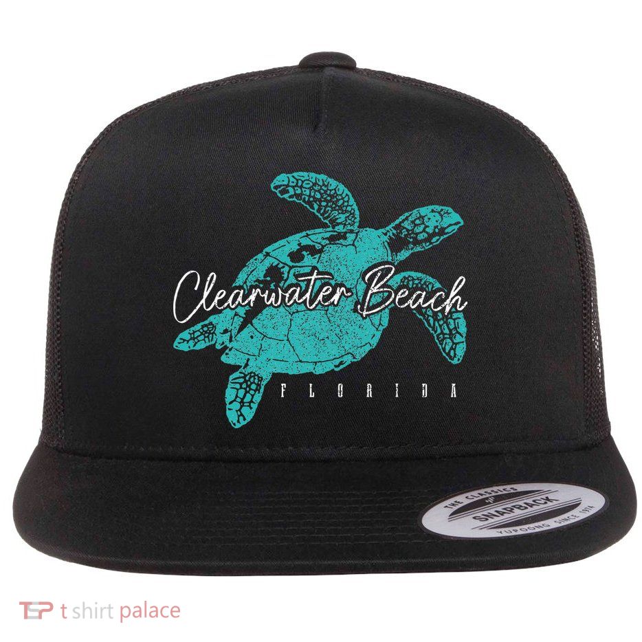 Clearwater Beach Florida FL Sea Turtle Scuba Diving Diver Flatbill Hat