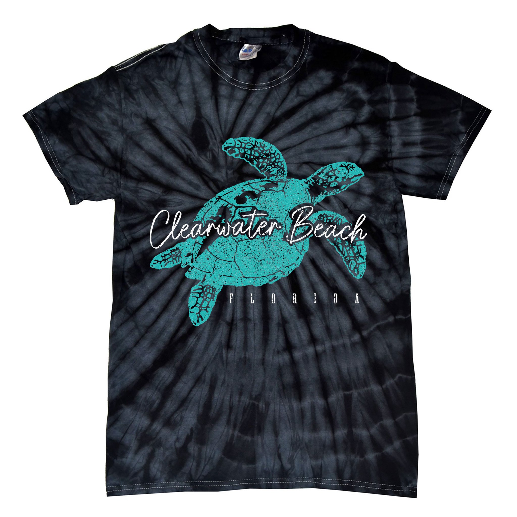 Clearwater Beach Florida FL Sea Turtle Scuba Diving Diver Tie-Dye T-Shirt