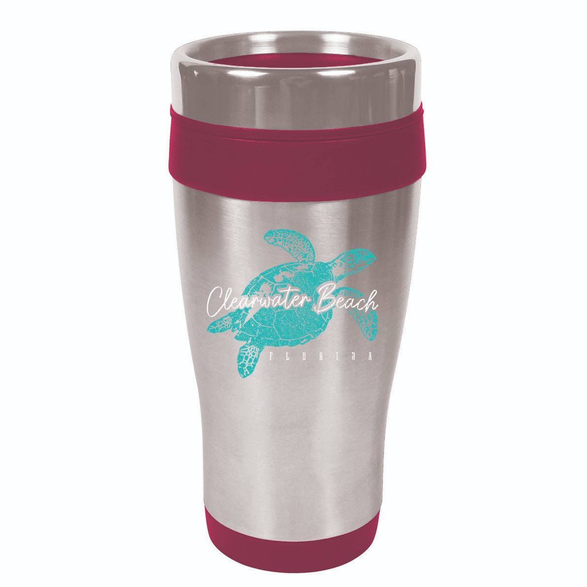 Clearwater Beach Florida FL Sea Turtle Scuba Diving Diver 16oz Travel Tumbler