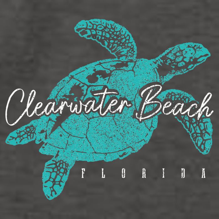 Clearwater Beach Florida FL Sea Turtle Scuba Diving Diver Vector Backpack