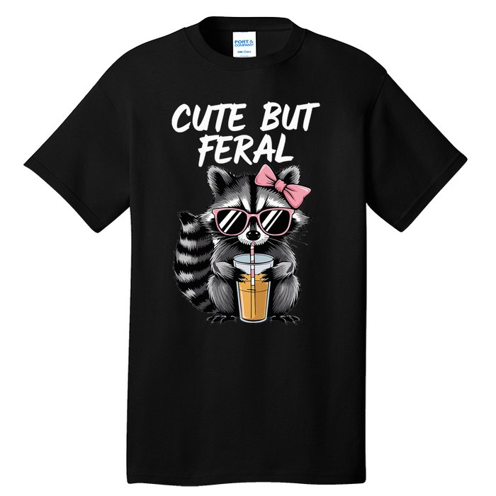 Cute But Feral Raccoon Tall T-Shirt