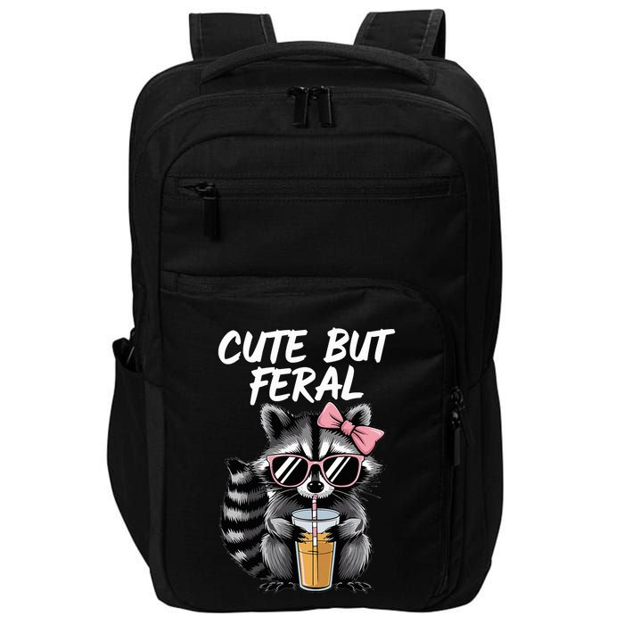 Cute But Feral Raccoon Impact Tech Backpack