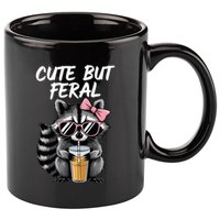 Cute But Feral Raccoon 11oz C Handle Ceramic Mug