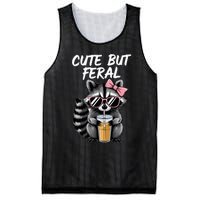 Cute But Feral Raccoon Mesh Reversible Basketball Jersey Tank