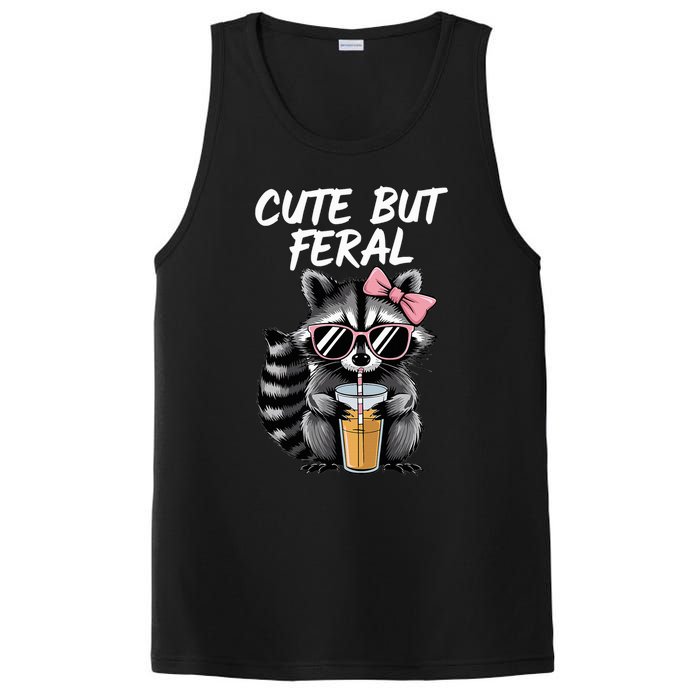 Cute But Feral Raccoon PosiCharge Competitor Tank