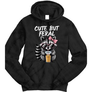 Cute But Feral Raccoon Tie Dye Hoodie