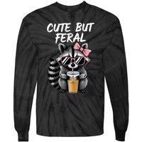 Cute But Feral Raccoon Tie-Dye Long Sleeve Shirt