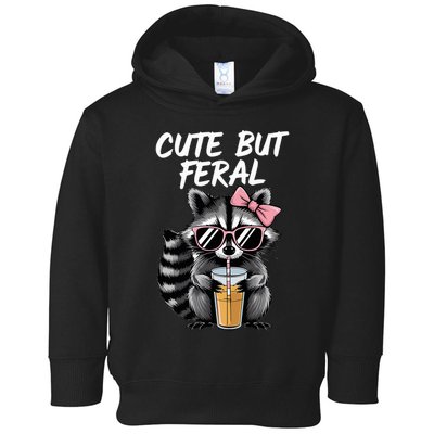 Cute But Feral Raccoon Toddler Hoodie