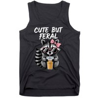 Cute But Feral Raccoon Tank Top