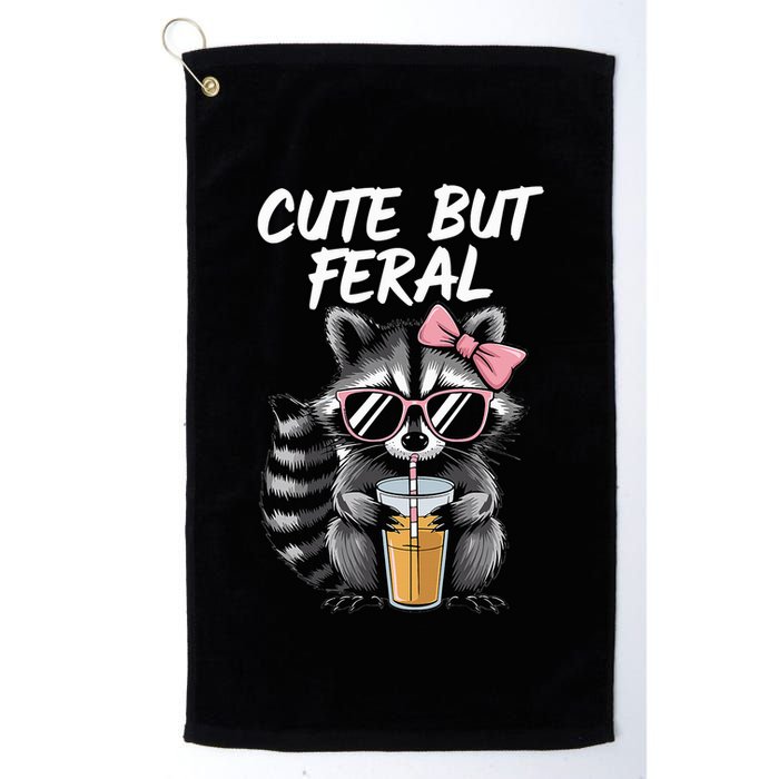 Cute But Feral Raccoon Golf Towel