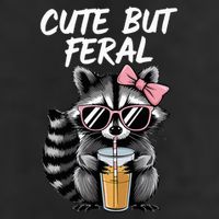 Cute But Feral Raccoon Golf Towel