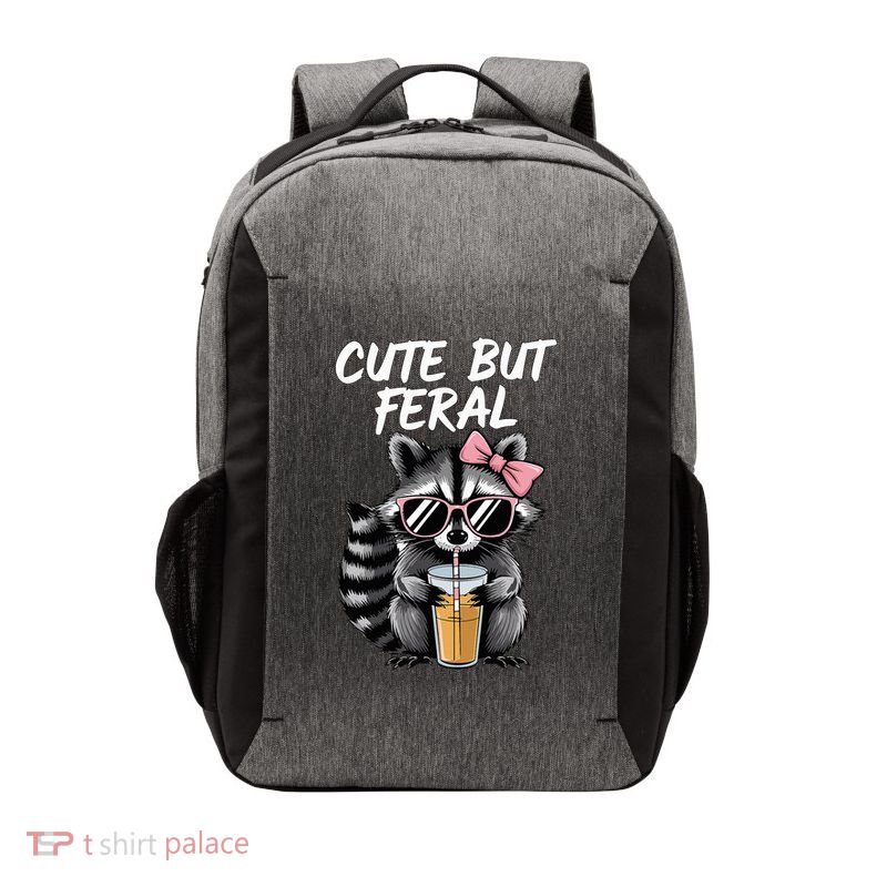 Cute But Feral Raccoon Vector Backpack