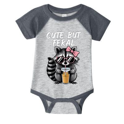 Cute But Feral Raccoon Infant Baby Jersey Bodysuit