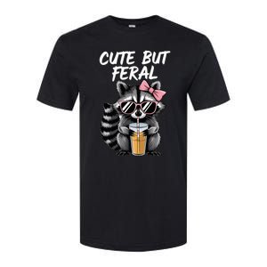 Cute But Feral Raccoon Softstyle CVC T-Shirt